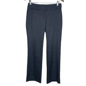 Ann Taylor LOFT Marisa charcoal textured print Trouser Pants size 00